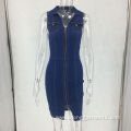 New Types of Women Causal Sleeveless Denim Dress